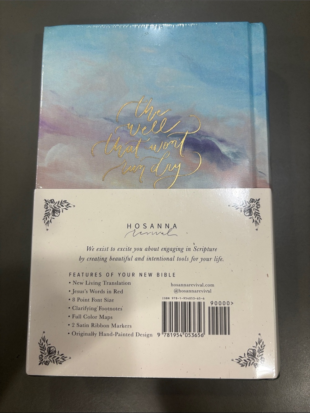Source Unknown Prairie-Themed Compact Bible with Gold Foil Script (Blue, Green) - Picture 2 of 2